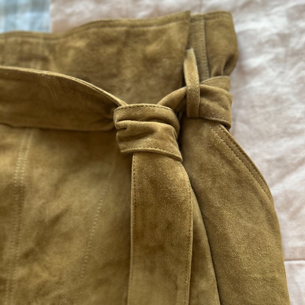NWOT Sezane Leandra Skirt -- Taupe Suede, Size 34 (US 2) - Picture 4 of 10